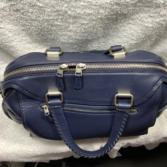 Coach Ace Blue Leather Satchel Crossbody - 37017 - Picture 5 of 16